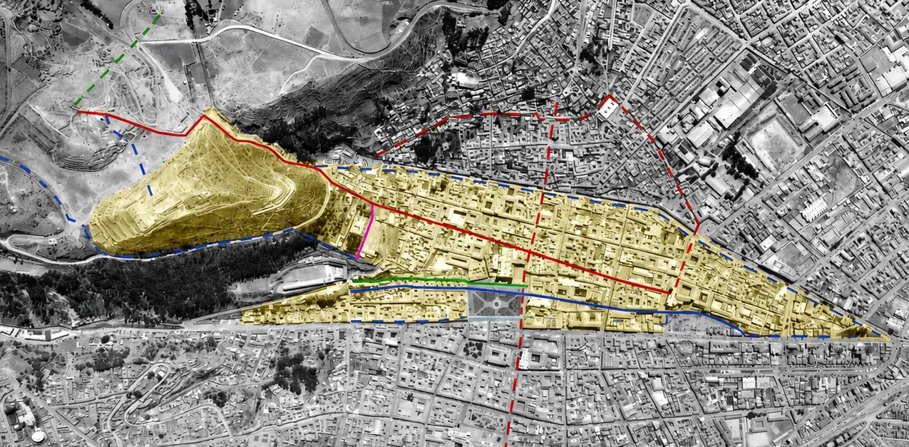 Archaeological survey map of the research site